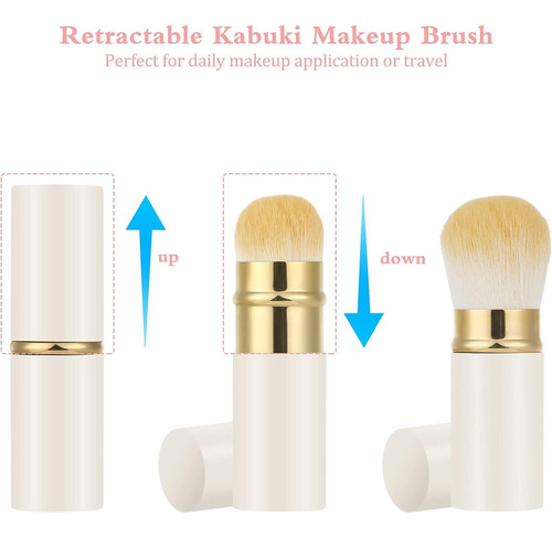 Brocha De Maquillaje Retráctil,brocha Viaje, Brocha Portátil
