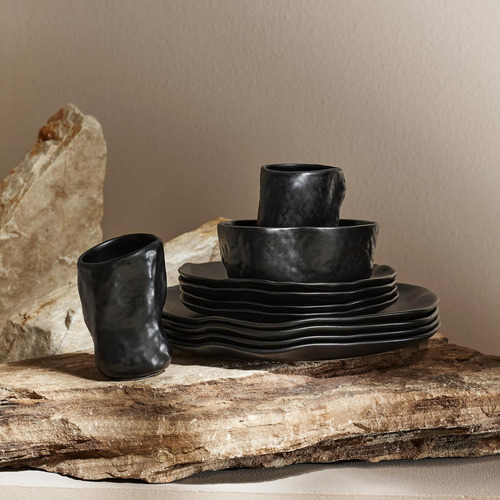 Stone By Mercer Atik Atik Stoneware Moderno De 16 Piezas Jue