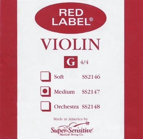 Super Sensitive Red Label 2147 Violín G String, 4/4 Medium