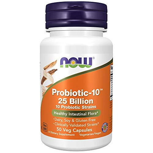 Probiotic-10 25 Billones 10 Cepas Flora Intestinal 50 Cap