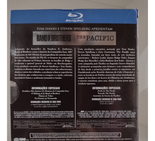 Box Blu Ray Band Of Brothers/the Pacific - Hanks, Spielberg (Usado)