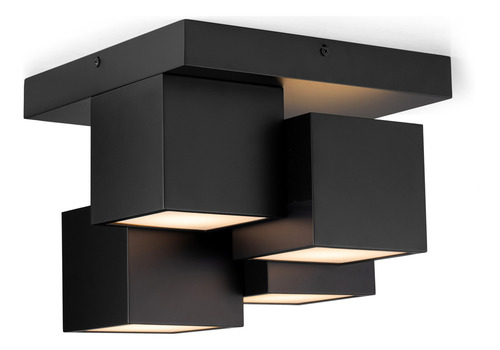 Lampara De Techo Decorativa Moderna Negra Asimetrica Midlait