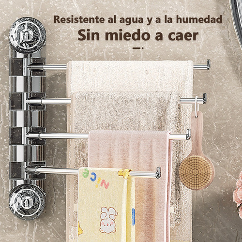Toallero Giratorio De Varias Barras Para Montaje En Pared Plateado