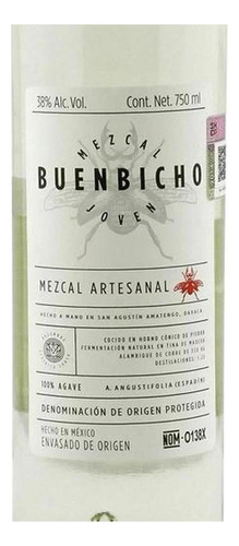 Pack De 4 Mezcal Buenbicho Joven 750 Ml
