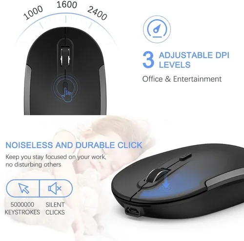 Vssoplor Gris Combo Teclado + Mouse Inalambrico