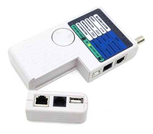 Testador De Cabos Multifuncional Rj45 / Rj11 / Usb E Bnc