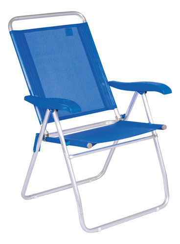 Sillón Playa Camping Boreal 4 Posiciones Aluminio Sannet Mor Color Azul