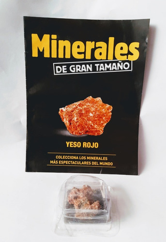 Coleccion Minerales Nº 23 Yeso Rojo Fasiculo + Piedra 