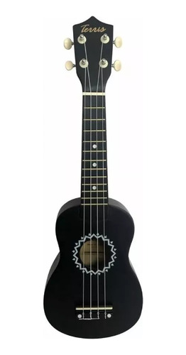 Ukelele Soprano Madera Terris Jus 10 Bk C/ Funda Color Negro