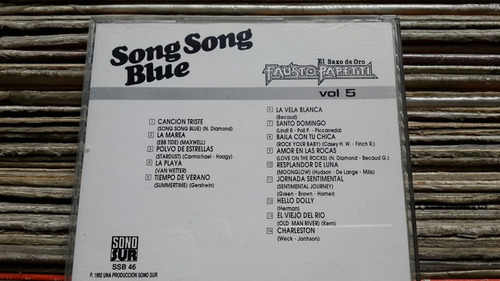 Imagen 2 de 2 de Fausto Papetti El Saxo De Oro Song Song Blue
