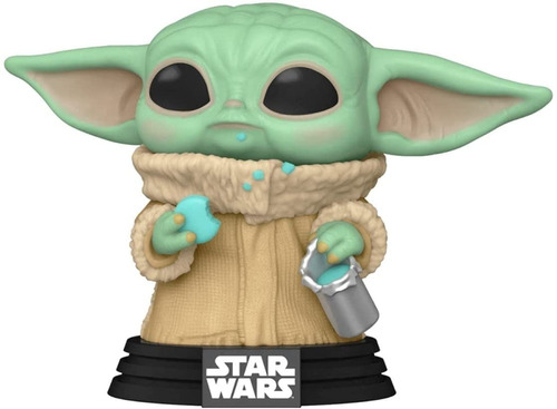 Juguete Funko Pop Mandalorian Baby Yoda Con Galleta