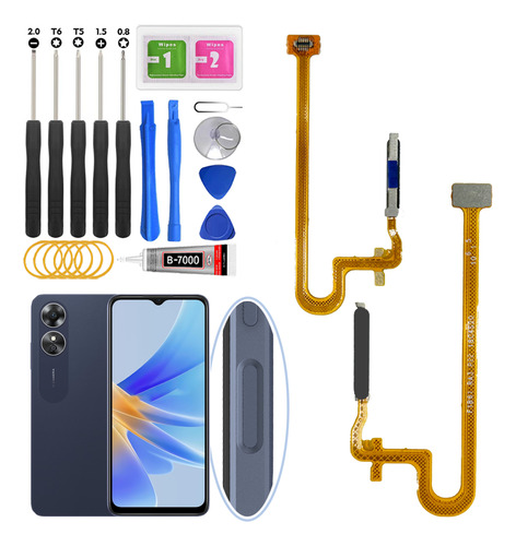 Flex Flexor Sensor De Huella Para Oppo A17 Cph2477 Negro