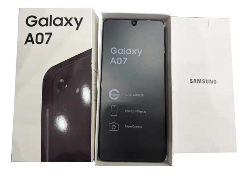 Samsung Galaxy A07, 6 GB, 128 GB, versión global, negro