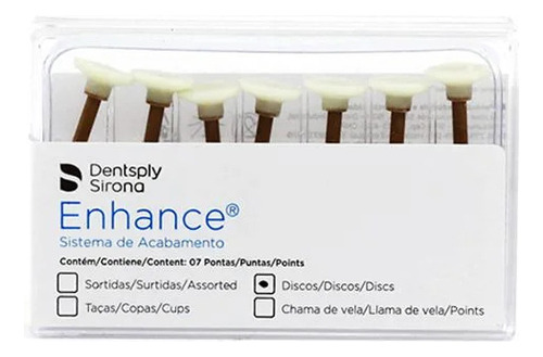 Enhance Acabamento E Polimento Resina Disco C/ 7 Dentsply
