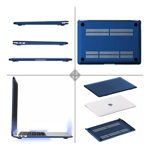 Funda Protector Carcasa Para Macbook Air 13 M3 A3113 M2a2681 Azul M2 A2681/m3 A3113