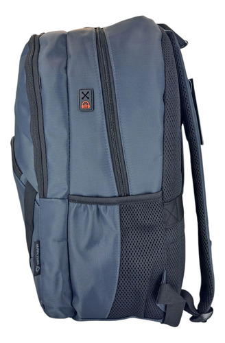 Mochila Escolar Swiss Navy Con Portalaptop 16 Pulgadas Con Salida Para Audifonos Casual (snx012) Gris Oscuro Nailon
