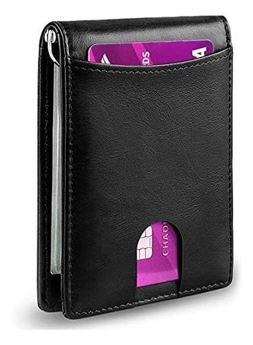 Blaehaweck Mens Slim Wallet Con El Cambio De Dinero 3kb6x