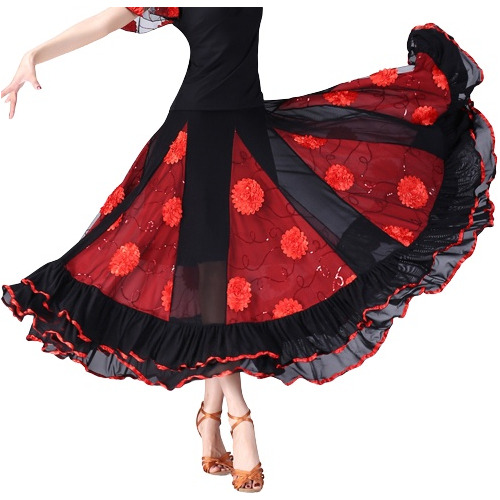 Falda De Baile Flamenco Para Mujer, Estilo Moderno