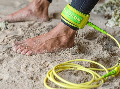 Imagen 5 de 6 de Pita Aztron /sup - Coil Leash Surf 8,0 Amarilla Para Tablas