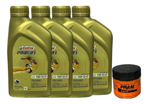 Kit Benelli Tnt 899 -  600 Filtro + 4l 10w50 Castrol Full 