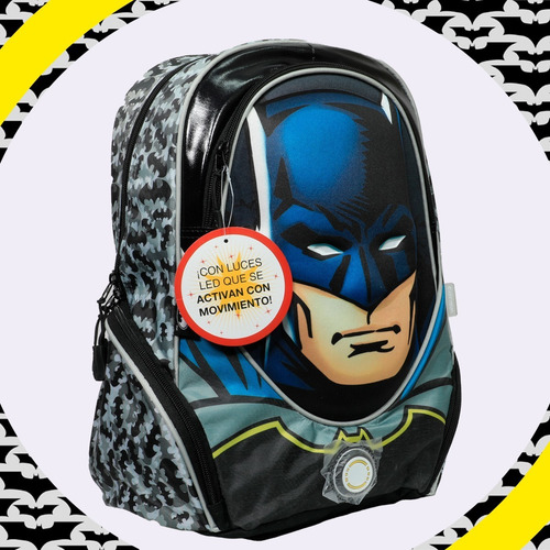 Imagen 2 de 6 de Mochila Batman Dc Comics Escolar Amplia Resistente Original