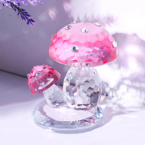 Imitation Crystal Statue Art Craft Red Collection Rosa