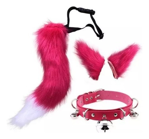 Disfraz De Zorro Lobo Con Orejas Y Cola De Gato Peludo .
