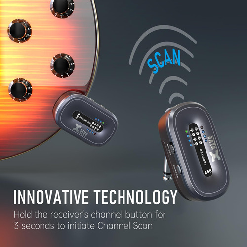 Sistema De Guitarra Sem Fio Xvive A58 5.8ghz Para Elétrico/a