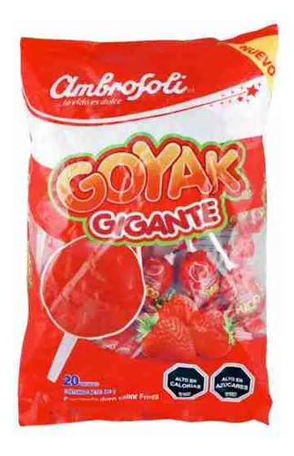 Coyac Ambrosoli Goyak Gigante 20 Unidades Sabor Fresa