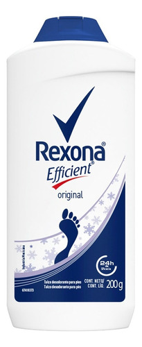 Talco desodorante Rexona para pies Efficient Original 24h