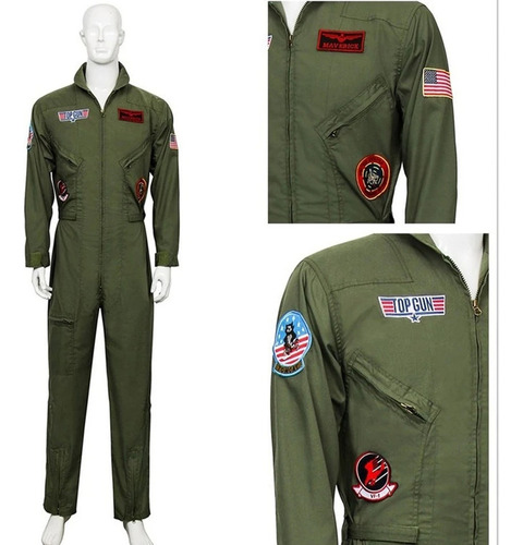 Disfraz Retro De Piloto Militar For Adultos Y Niños, Color
