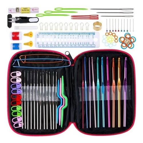 Set Crochet 100 Pcs Ganchillo Accesorios En Estuche