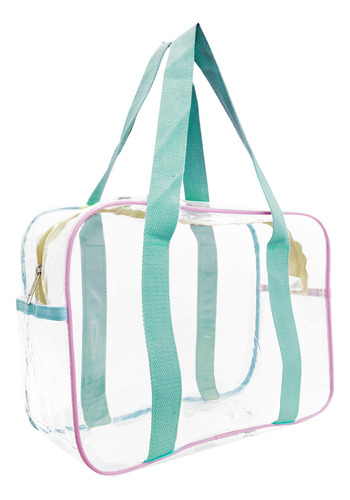 Bolsa Transparente Con Neceser Bolsa Bowling Mochila Mz10-3 Agua Traslúcido Níquel Agua