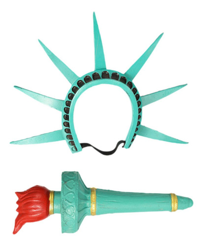 Estatua De Torch Y Corona Accesorios De Vestuario