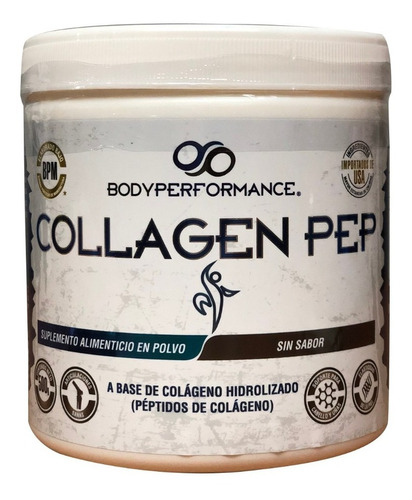 Bodyperformance Collagen Pep 500g Colageno Hidrolizado Sabor Sin sabor
