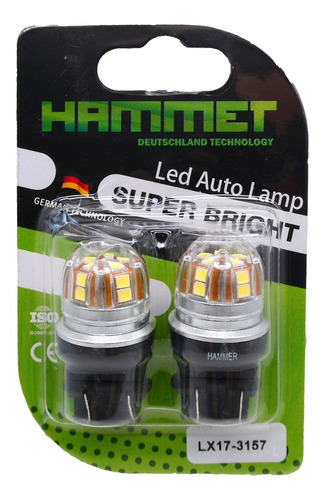 Bombillo Muelita Led Dos Contactos 3157 15led 12/24v Hammer