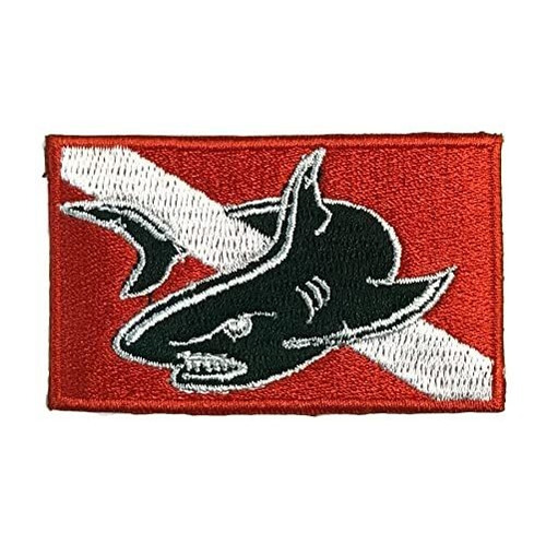 Bandera De Buceo Mig Atlanta Shark (3 Pulgadas X 5 Pulgadas)