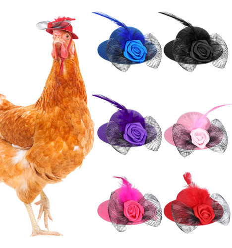 6 Sombreros De Pollo Para Gal - 7350718:mL a $89990