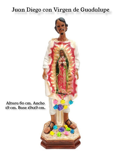 Juan Diego Con Virgen De Guadalupe De 60 Cm. | Meses sin intereses