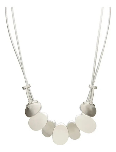 Gargantilla Con Colgante Geométrico De Metal Mate Para Mujer
