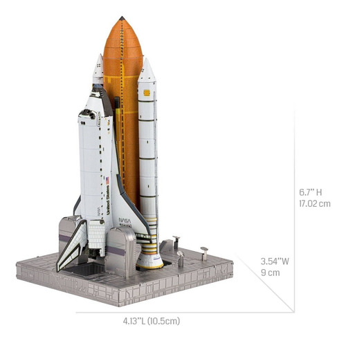 Quebra Cabeça Puzzle 3d Metal Ônibus Espacial Space Shuttle