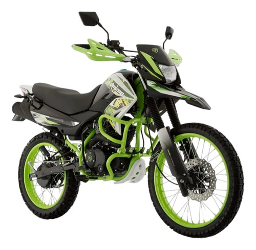 Defensa Completa Moto Cross Italika Dm-250 Verde Blaco