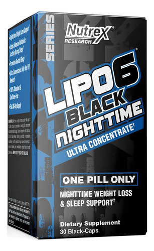 Lipo-6 Black Nighttime Ultra Concentrado 30 cápsulas Nutrex Research