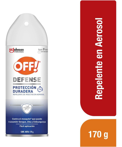 OFF! Defense Repelente de Insectos en Aerosol 170gr