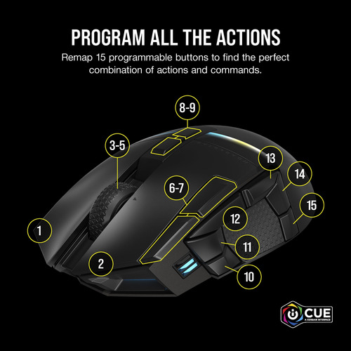 Mouse Sem Fio Para Jogos Corsair Darkstar Rgb 26.000 Dpi