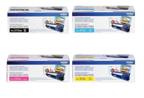 Toner Original Brother Tn310bk Tn310c Tn310m Tn310y (tn-310bk Tn-310c Tn-310m Tn-310y) Black Cyan Magenta Y Yellow Set