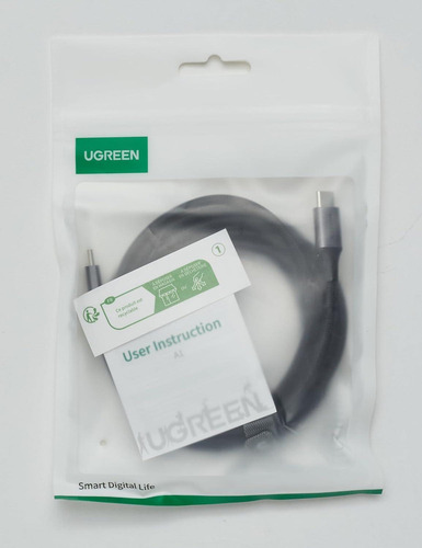 Cabo Ugreen Usb C Para Usb C Pd 3.1 240w 5a 48v Suporta 100w