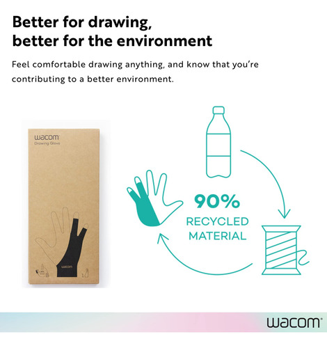 Guante De Dibujo Wacom Con Dos Dedos Para Tableta De Dibujo,