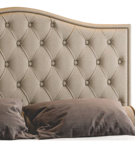 Cabeceira Estofada Cama Box Casal 1,40 Quarto Viena Bege