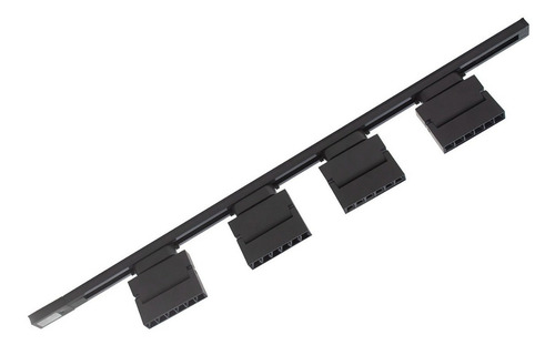 Lampara Riel Led 24w Kit Dirigible 1 Metro Luz Neutra Riel6d Estructura Negro